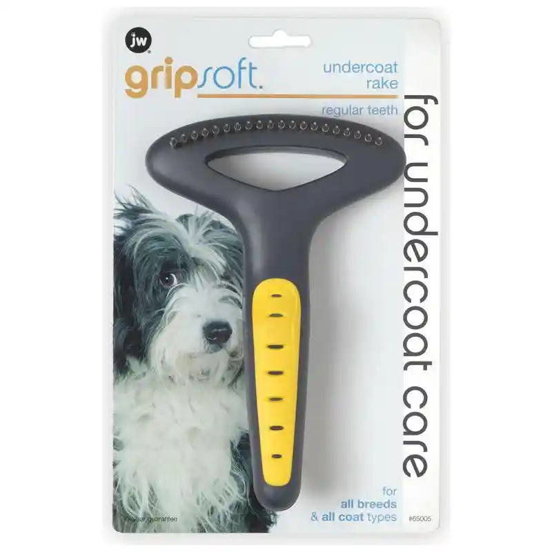 Jw Gripsoft Undercoat Rake With Regular Teeth