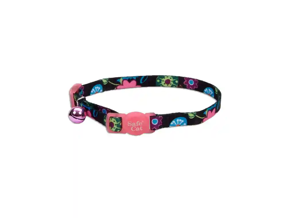 Fashion Adjustable Breakaway Cat Collar, Wildflower, 3/8" X 08"-12"