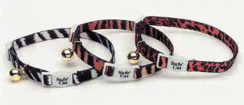 Fashion Adjustable Breakaway Cat Collar, Tiger, 3/8" X 08"-12"